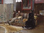 Pascal Dagnan-Bouveret Gustave Courtois in his studio oil painting picture wholesale